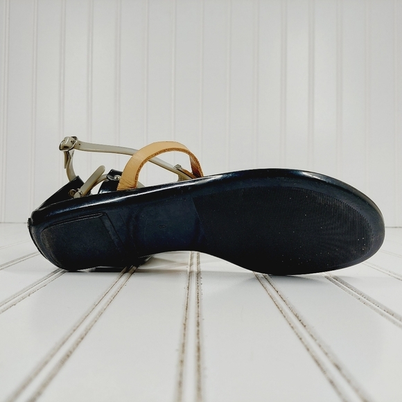 BCBGeneration Calantha Gray Black Jelly Thong Buckle Strap Flat Sandals F342 - Picture 10 of 11